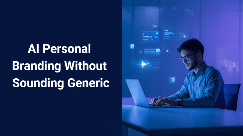 freelancer using AI to build a unique personal brand without generic content in 2026